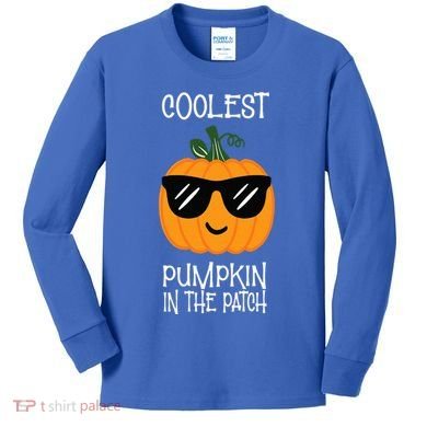 Coolest Pumpkin In The Patch Halloween Kids Long Sleeve Shirt