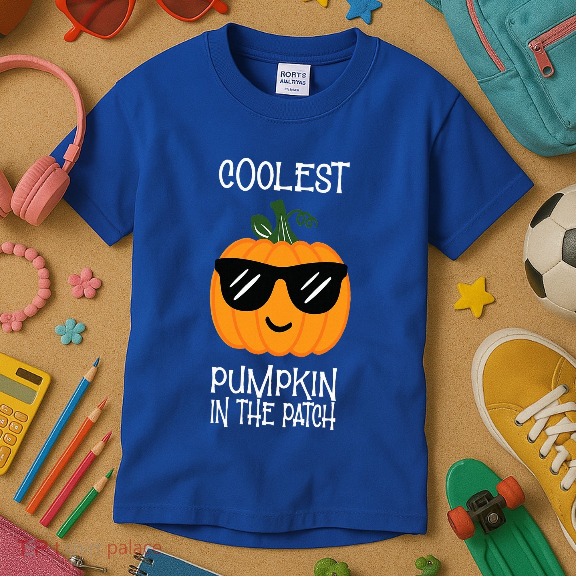 Coolest Pumpkin In The Patch Halloween Kids T-Shirt