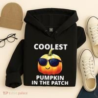 Coolest Pumpkin In The Patch Halloween Kids Hoodie thumb 4