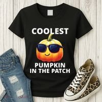 Coolest Pumpkin In The Patch Halloween Kids Women's T-Shirt thumb 3