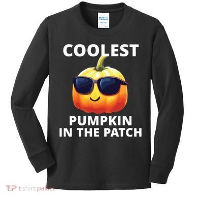 Coolest Pumpkin In The Patch Halloween Kids Kids Long Sleeve Shirt