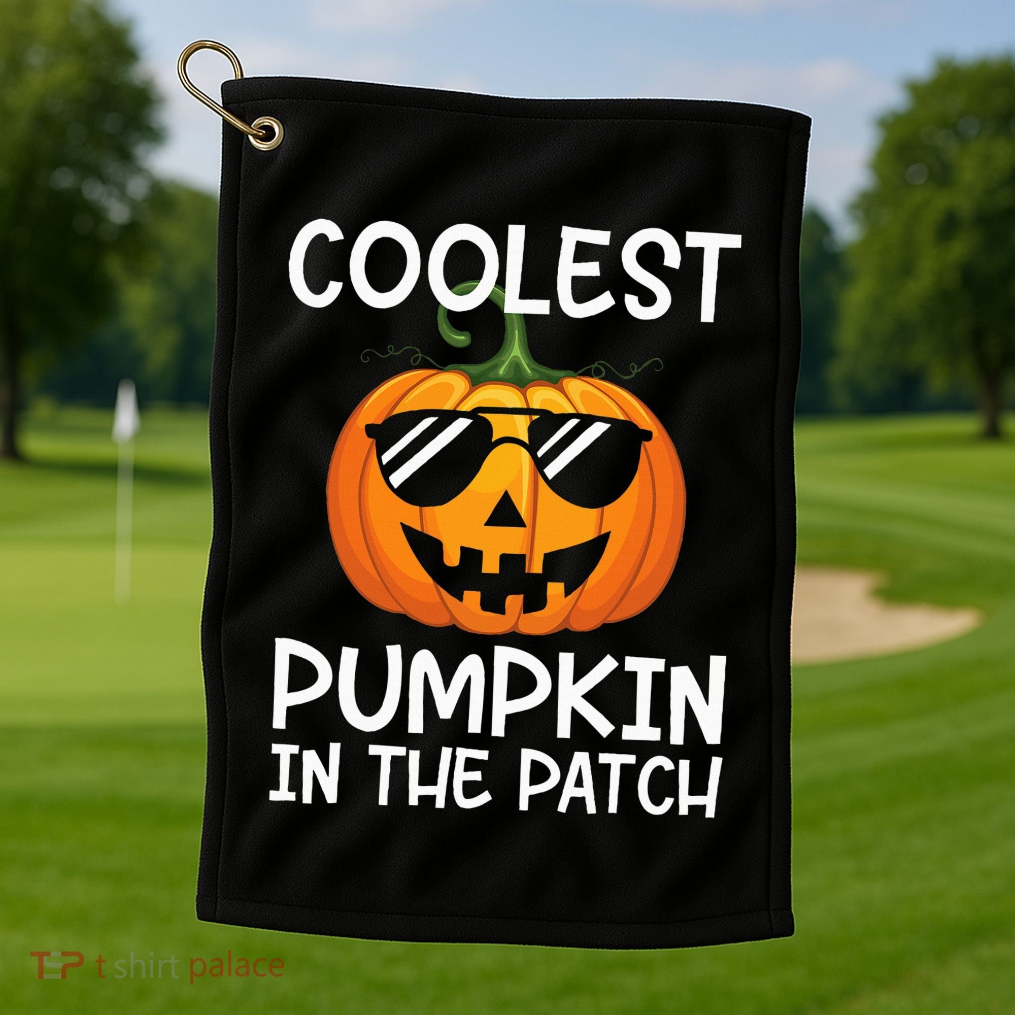 Coolest Pumpkin In The Patch Halloween Golf Towel