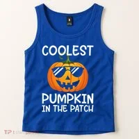 Coolest Pumpkin In The Patch Halloween Tank Top thumb 2