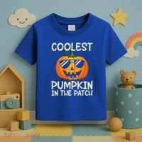 Coolest Pumpkin In The Patch Halloween Toddler T-Shirt thumb 3