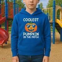 Coolest Pumpkin In The Patch Halloween Kids Hoodie thumb 2