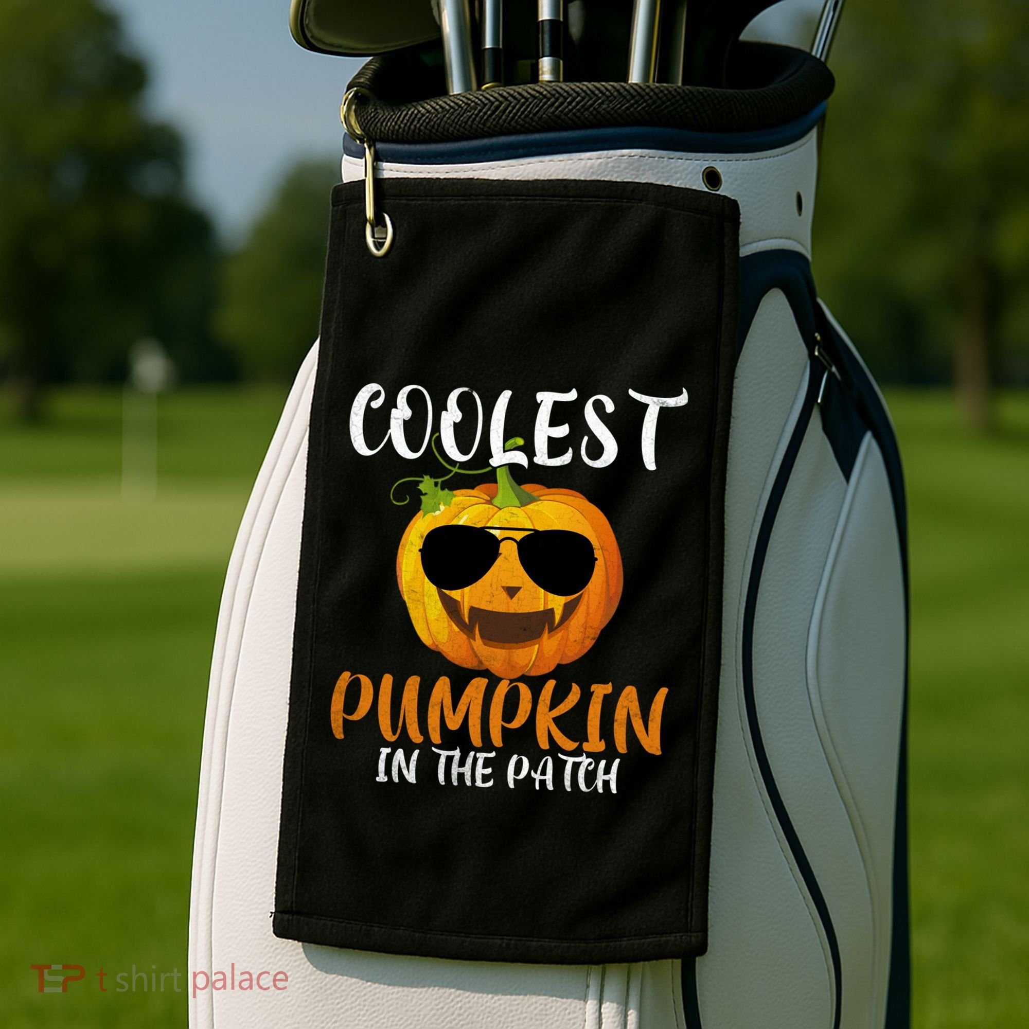 Coolest Pumpkin In The Patch Funny Halloween Gift Funny Gift Golf Towel