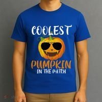 Coolest Pumpkin In The Patch Funny Halloween Gift Funny Gift T-Shirt thumb 3