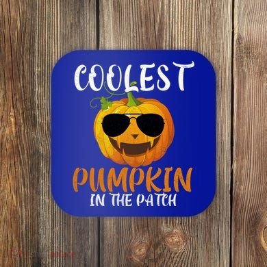 Coolest Pumpkin In The Patch Funny Halloween Gift Funny Gift Coaster