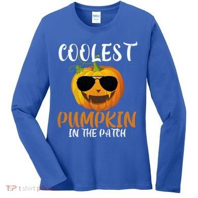 Coolest Pumpkin In The Patch Funny Halloween Gift Funny Gift Women's Long Sleeve Shirt