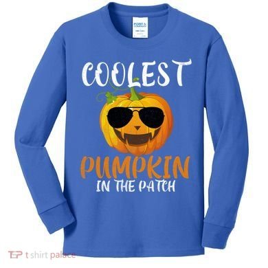 Coolest Pumpkin In The Patch Funny Halloween Gift Funny Gift Kids Long Sleeve Shirt