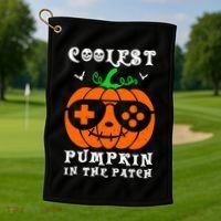 Coolest Pumpkin In The Patch Halloween Costume Meaningful Gift Golf Towel thumb 1