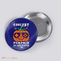 Coolest Pumpkin In The Patch Halloween Costume Meaningful Gift Button thumb 0
