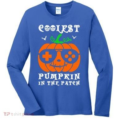 Coolest Pumpkin In The Patch Halloween Costume Meaningful Gift Women's Long Sleeve Shirt