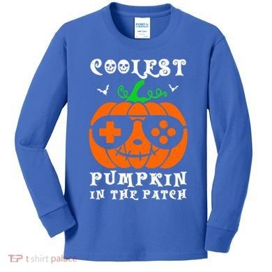 Coolest Pumpkin In The Patch Halloween Costume Meaningful Gift Kids Long Sleeve Shirt