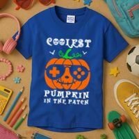 Coolest Pumpkin In The Patch Halloween Costume Meaningful Gift Kids T-Shirt thumb 3