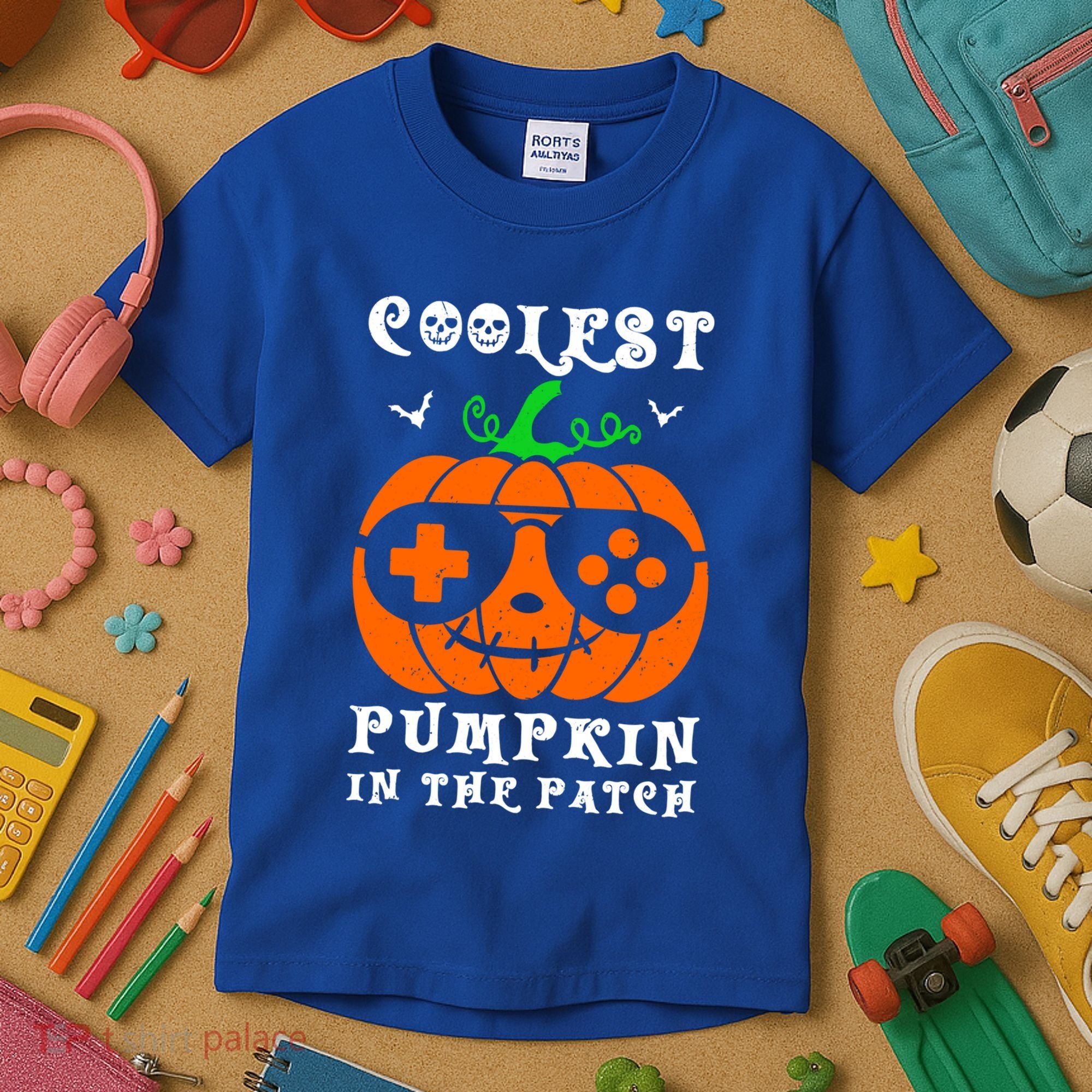 Coolest Pumpkin In The Patch Halloween Costume Meaningful Gift Kids T-Shirt