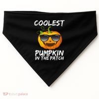Coolest Pumpkin In The Patch Halloween USA-Made Doggie Bandana thumb 0
