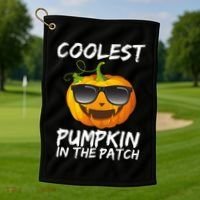 Coolest Pumpkin In The Patch Halloween Golf Towel thumb 1