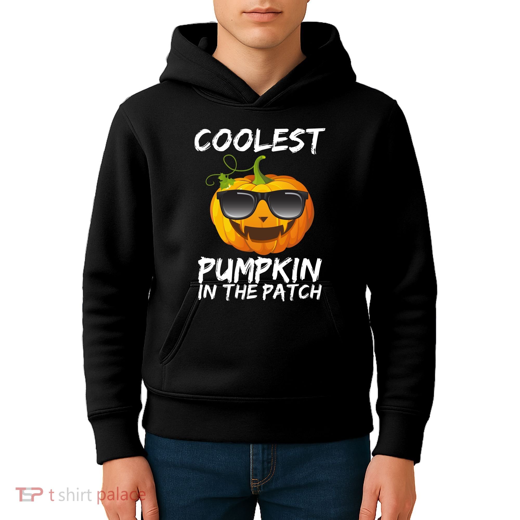 Coolest Pumpkin In The Patch Halloween Kids Hoodie