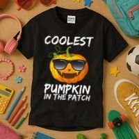 Coolest Pumpkin In The Patch Halloween Kids T-Shirt thumb 3