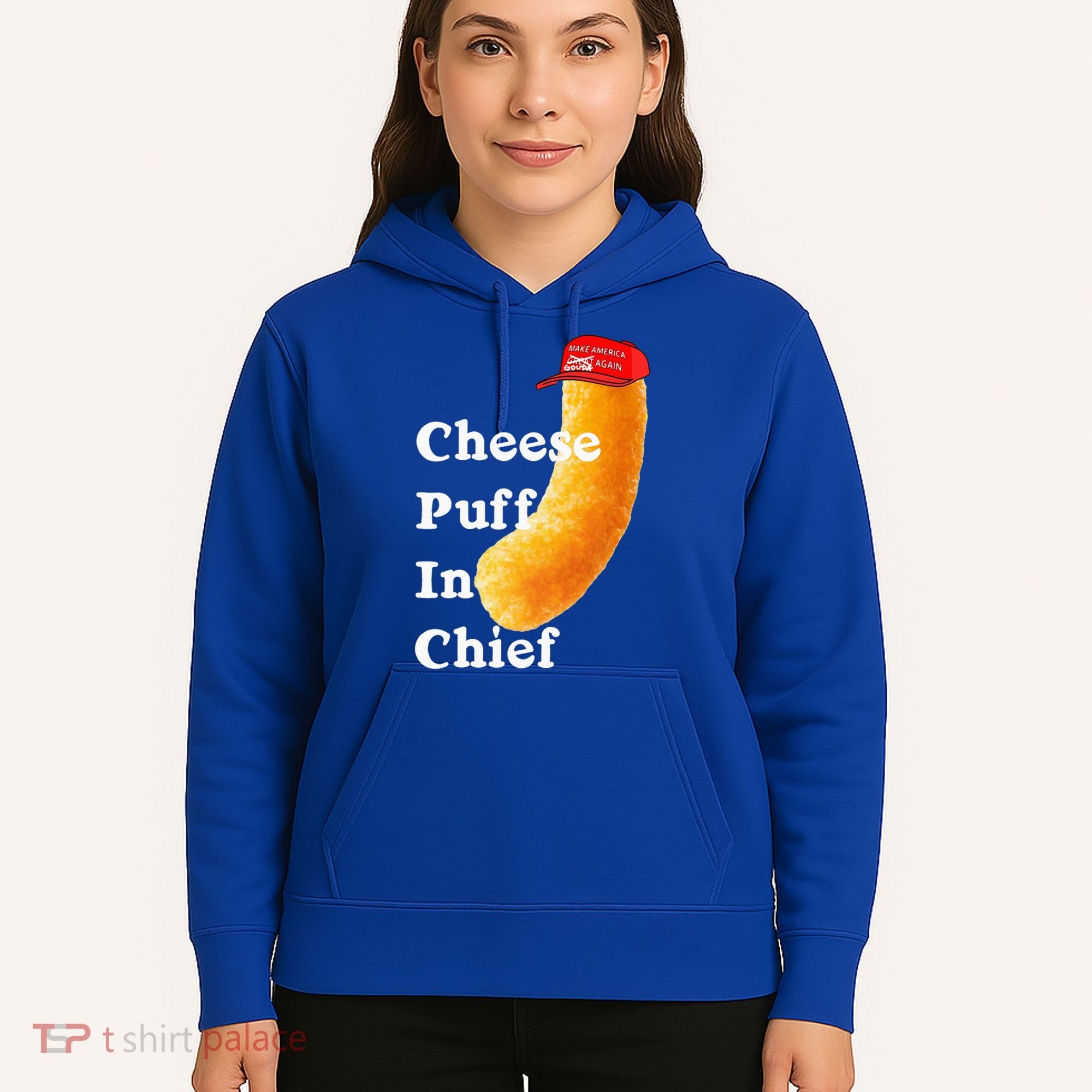Cheese Puff In Chief Orange Trump Hoodie