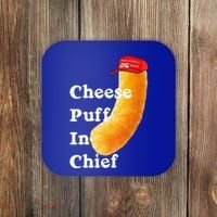 Cheese Puff In Chief Orange Trump Coaster thumb 0