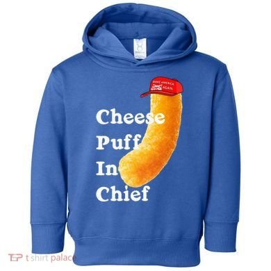 Cheese Puff In Chief Orange Trump Toddler Hoodie