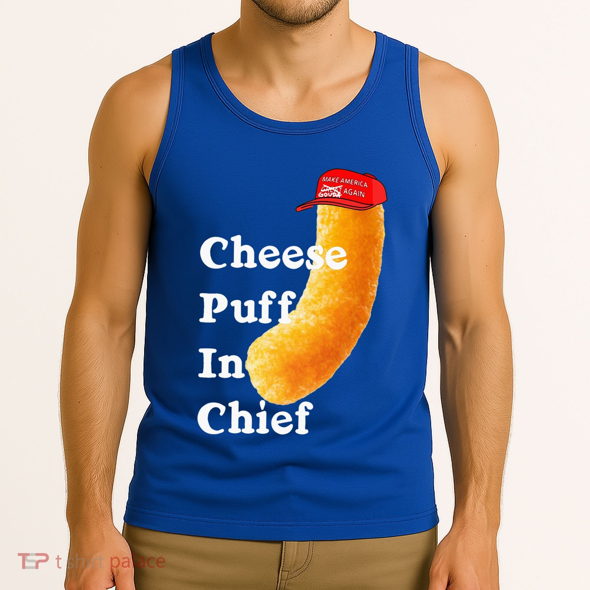 Cheese Puff In Chief Orange Trump Tank Top
