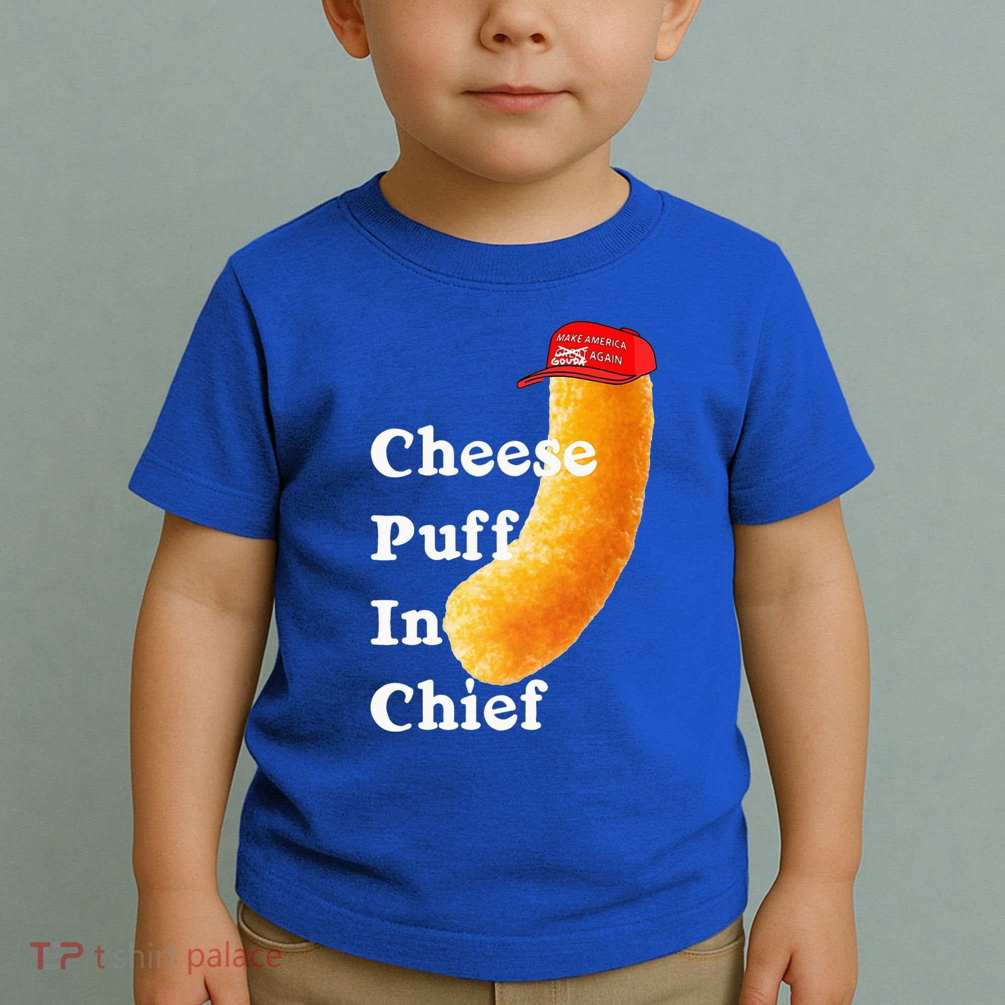 Cheese Puff In Chief Orange Trump Toddler T-Shirt
