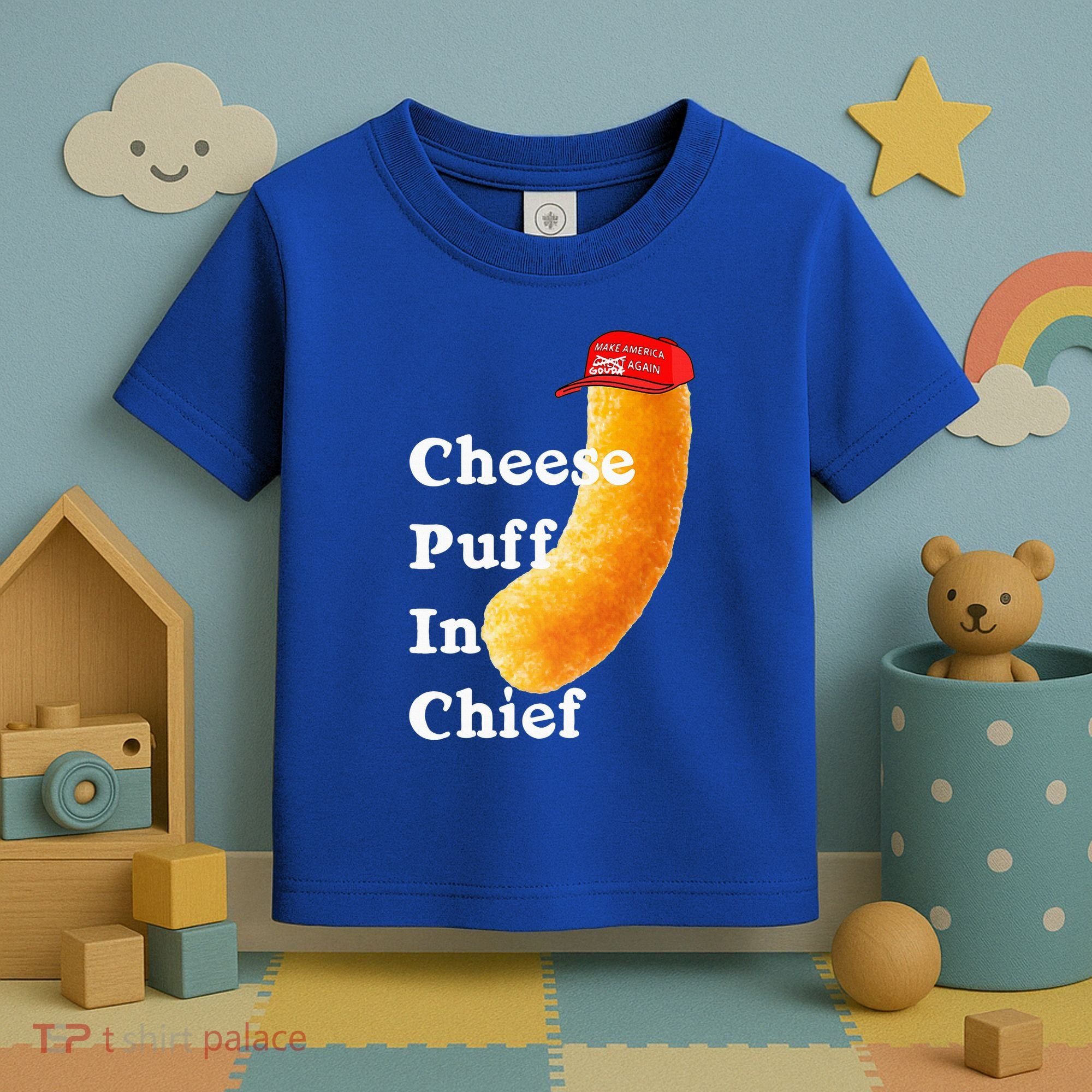 Cheese Puff In Chief Orange Trump Toddler T-Shirt