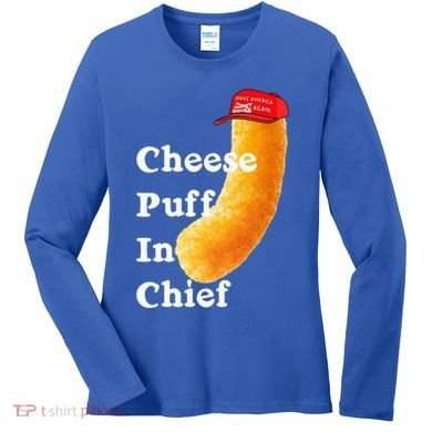 Cheese Puff In Chief Orange Trump Women's Long Sleeve Shirt