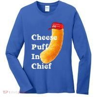 Cheese Puff In Chief Orange Trump Women's Long Sleeve Shirt thumb 0
