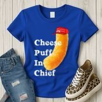 Cheese Puff In Chief Orange Trump Women's T-Shirt thumb 3