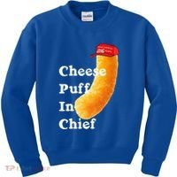 Cheese Puff In Chief Orange Trump Kids Sweatshirt thumb 0