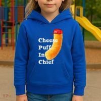 Cheese Puff In Chief Orange Trump Kids Hoodie thumb 3