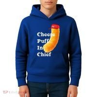 Cheese Puff In Chief Orange Trump Kids Hoodie thumb 4