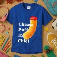 Cheese Puff In Chief Orange Trump Kids T-Shirt thumb 3
