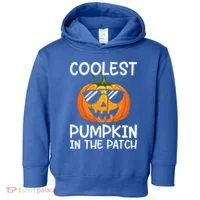 Coolest Pumpkin In The Patch Halloween Toddler Hoodie thumb 0