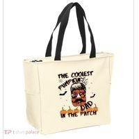 Coolest Pumpkin In The Patch Funny Halloween Dad Gift Cool Gift Tote Bag thumb 2