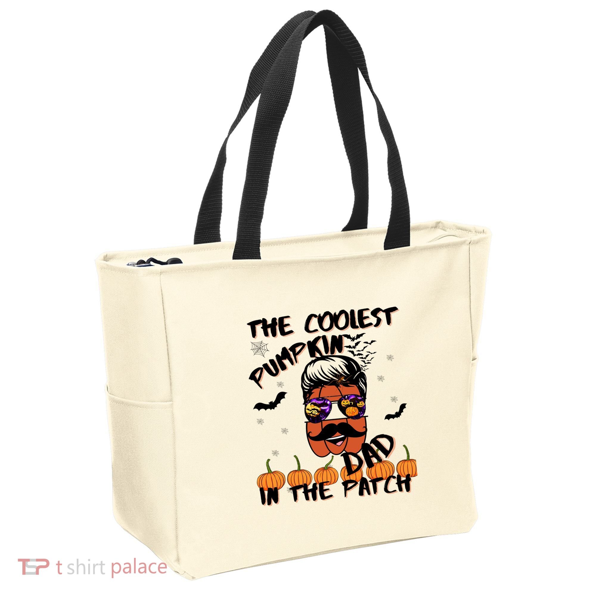 Coolest Pumpkin In The Patch Funny Halloween Dad Gift Cool Gift Tote Bag