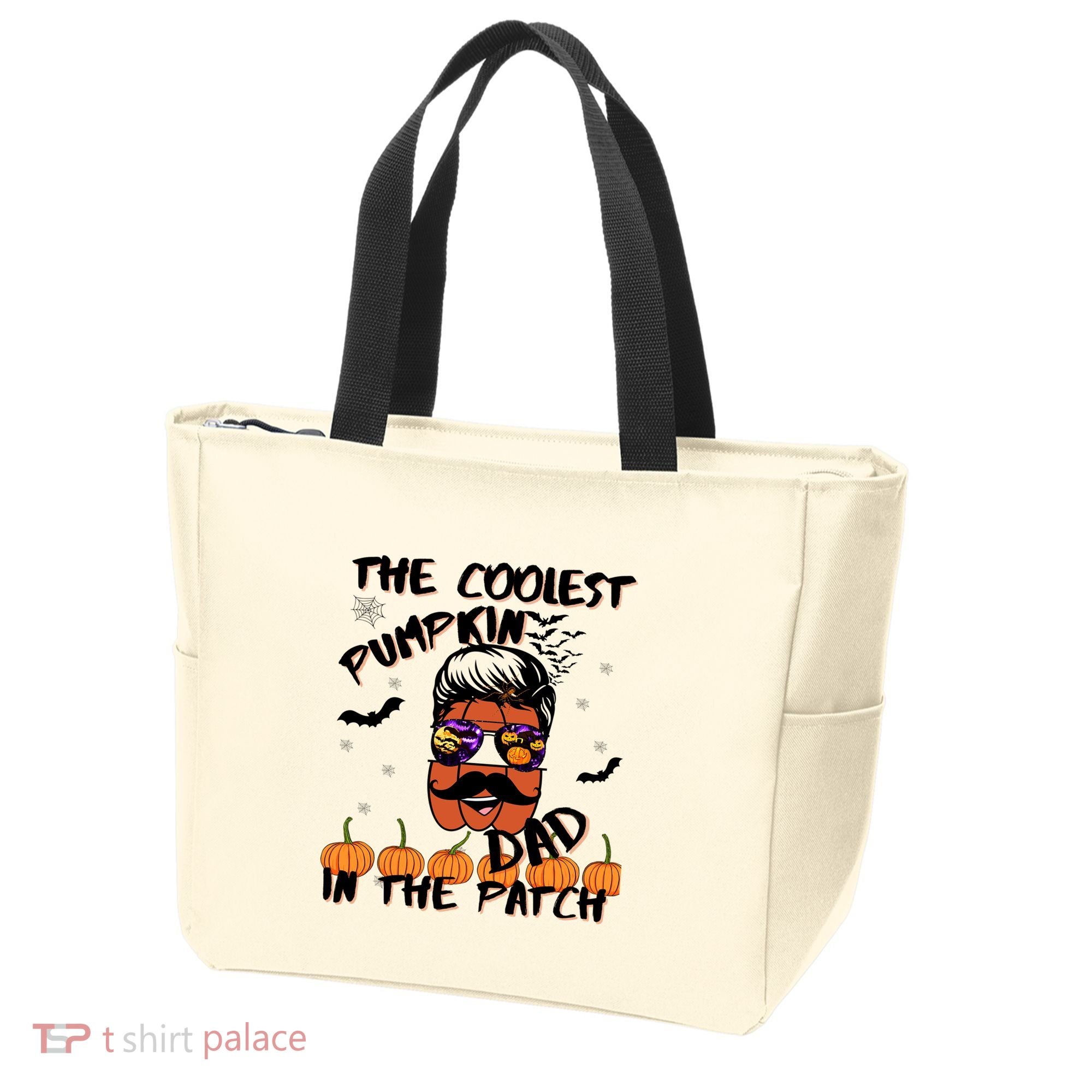 Coolest Pumpkin In The Patch Funny Halloween Dad Gift Cool Gift Tote Bag