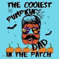 Coolest Pumpkin In The Patch Funny Halloween Dad Gift Cool Gift Long Sleeve Shirt thumb 2