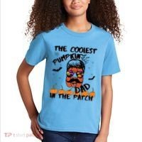 Coolest Pumpkin In The Patch Funny Halloween Dad Gift Cool Gift Kids T-Shirt thumb 2