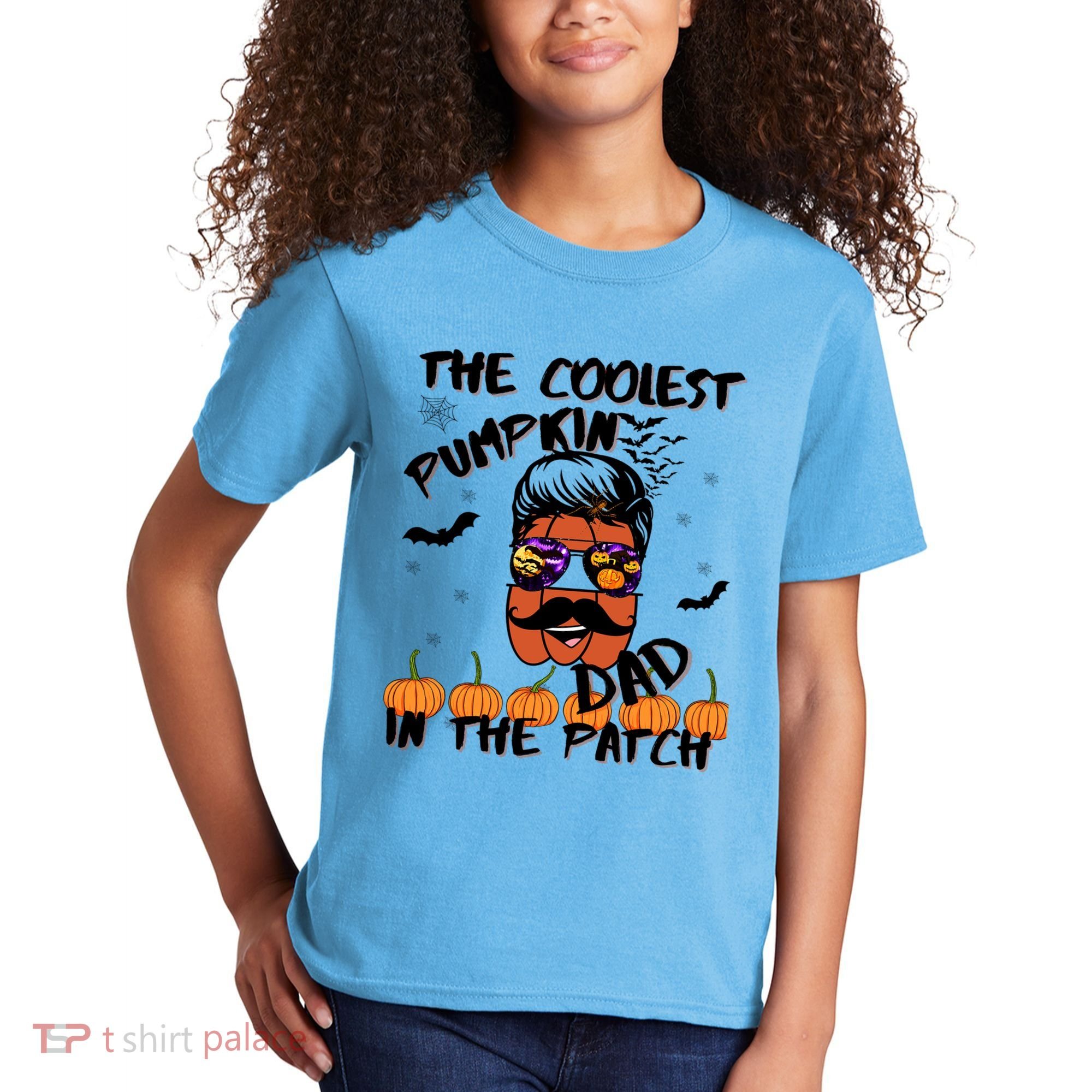 Coolest Pumpkin In The Patch Funny Halloween Dad Gift Cool Gift Kids T-Shirt