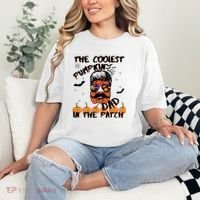 Coolest Pumpkin In The Patch Funny Halloween Dad Gift Cool Gift Comfort Colors T-Shirt thumb 2
