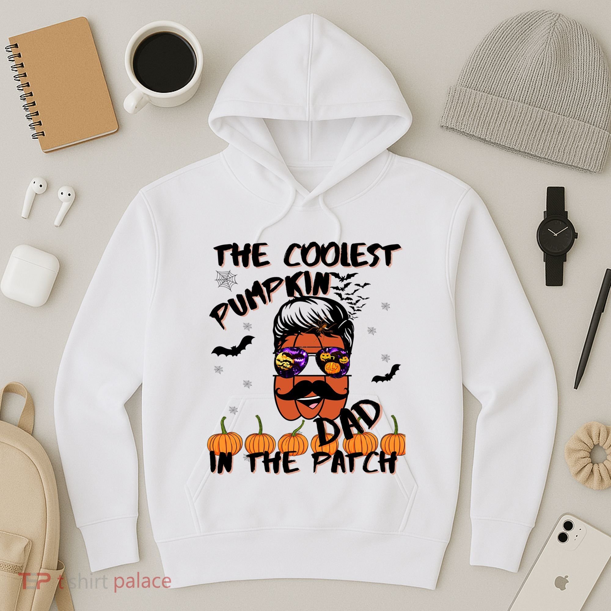 Coolest Pumpkin In The Patch Funny Halloween Dad Gift Cool Gift Hoodie