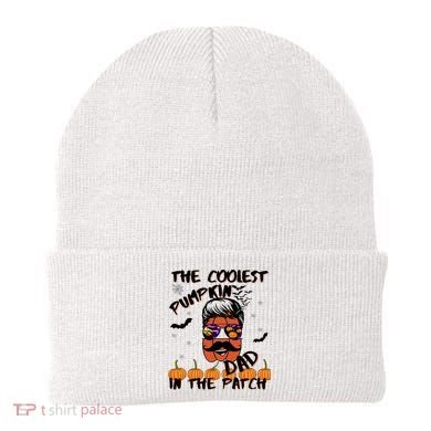 Coolest Pumpkin In The Patch Funny Halloween Dad Gift Cool Gift Beanie