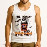Coolest Pumpkin In The Patch Funny Halloween Dad Gift Cool Gift Tank Top thumb 3