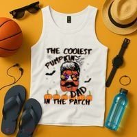 Coolest Pumpkin In The Patch Funny Halloween Dad Gift Cool Gift Tank Top thumb 4
