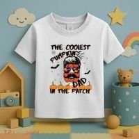 Coolest Pumpkin In The Patch Funny Halloween Dad Gift Cool Gift Toddler T-Shirt thumb 3